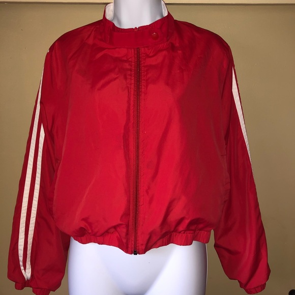 Red crop windbreaker - Picture 2 of 2